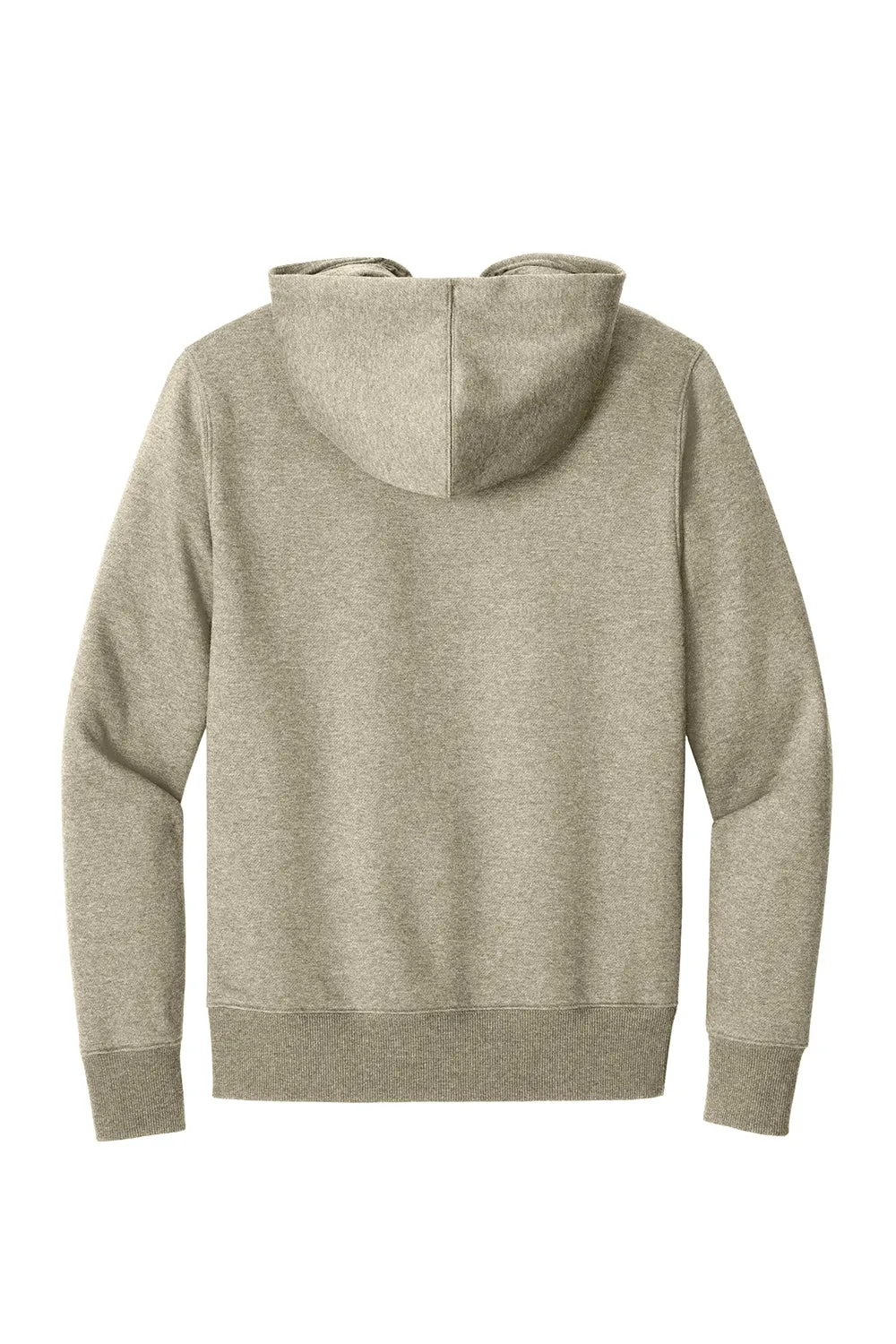 District Herren Perfektes Gewicht Fleece Kapuzenpullover Hoodie mit Beuteltasche - Heather Latte Braun