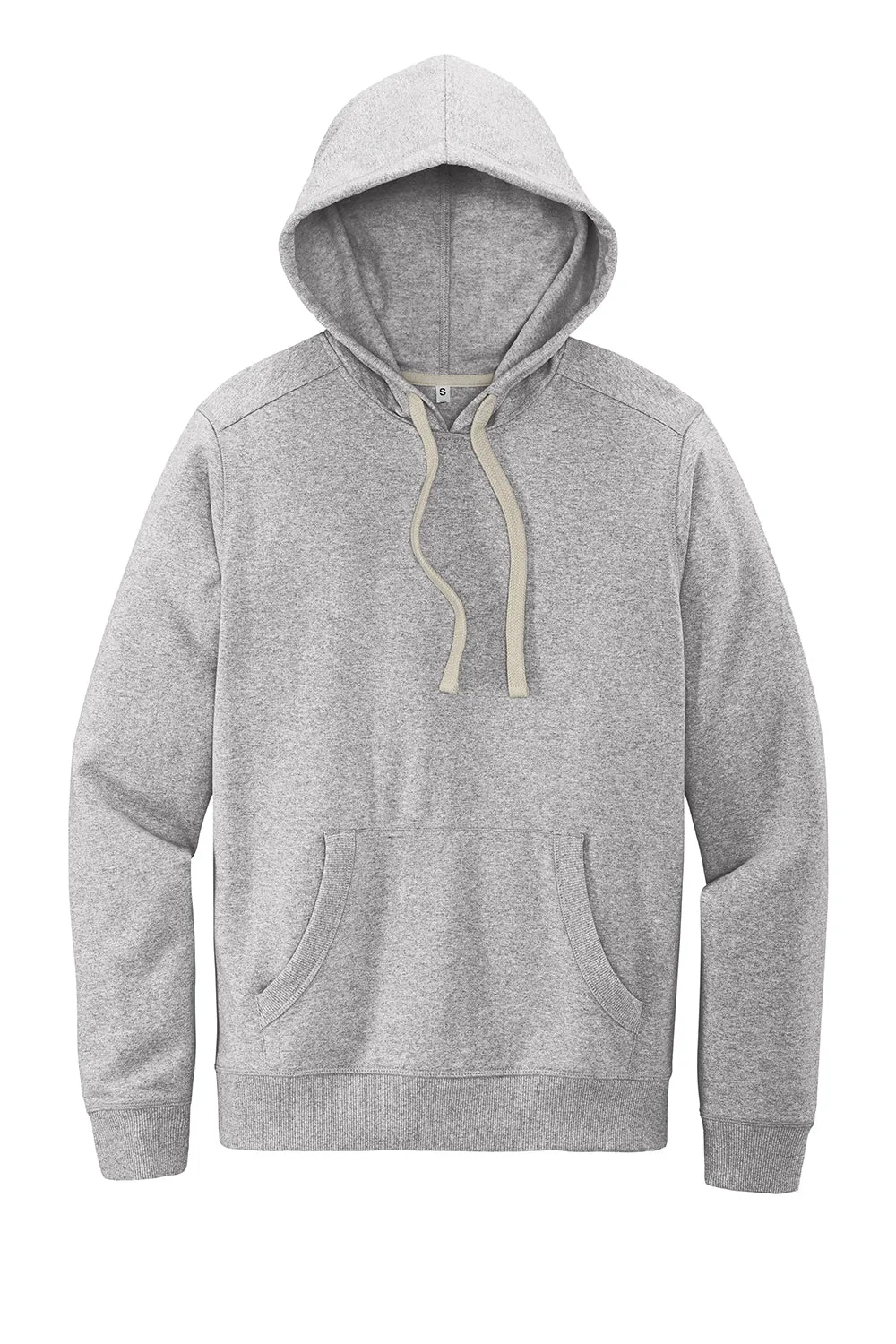 District Mens Re-Fleece Kapuzenpullover mit Kangaroo-Tasche - Heather Hellgrau