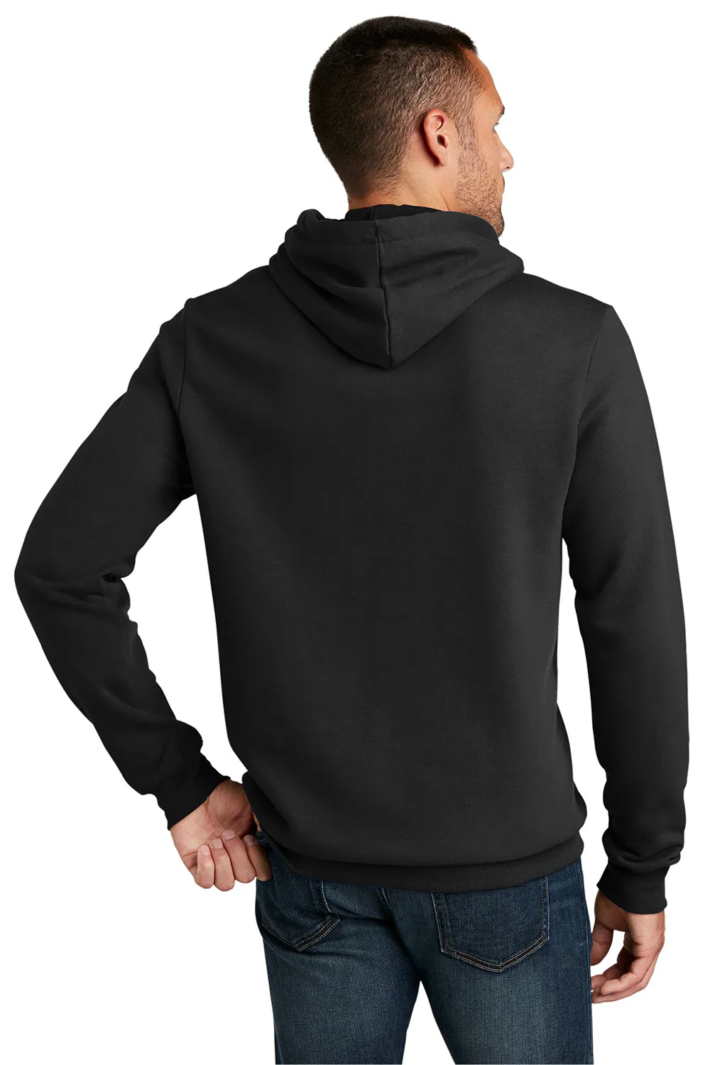 District Herren The Concert Fleece Kapuzenpullover Hoodie mit Kangaroo-Tasche - Schwarz