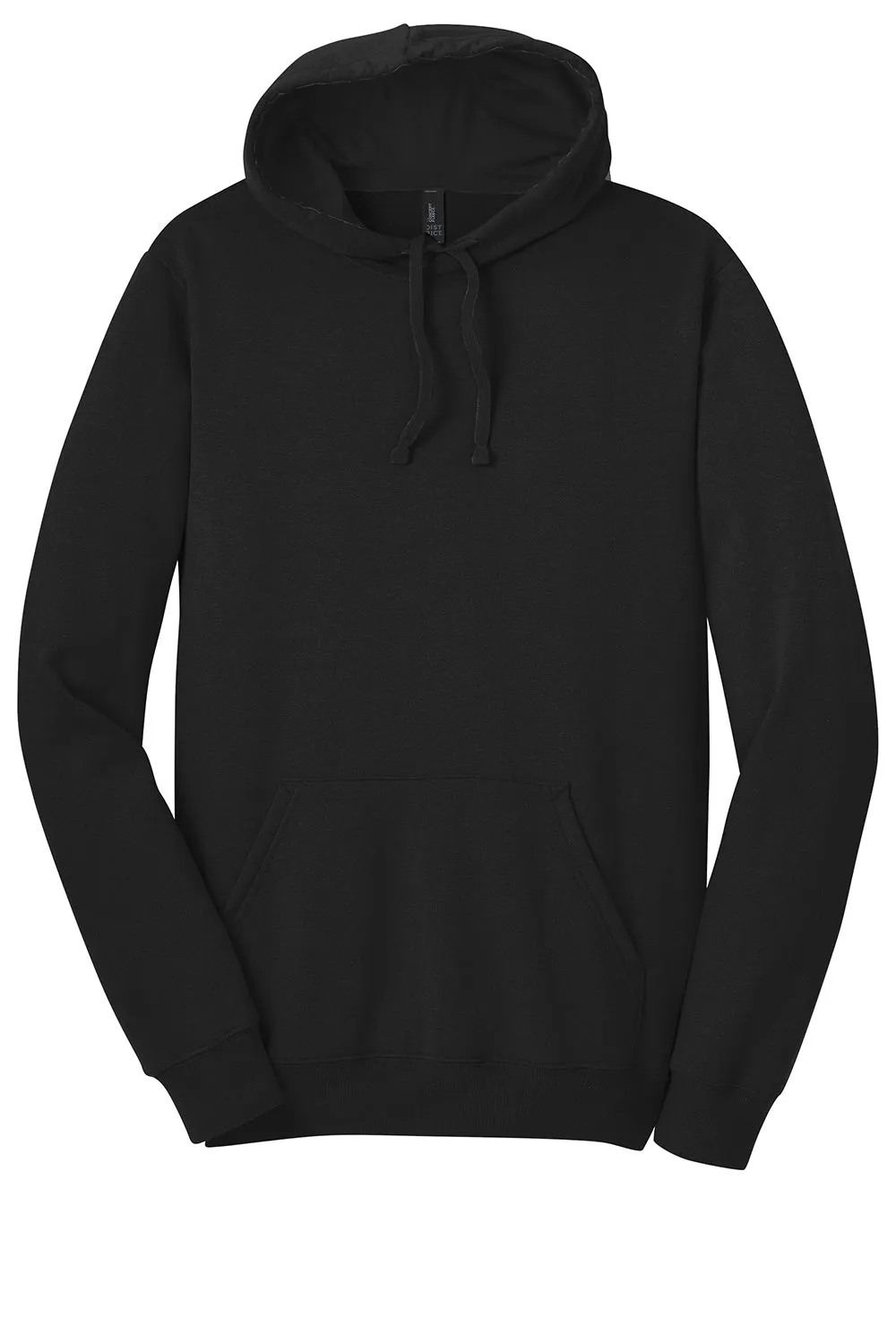 District Herren The Concert Fleece Kapuzenpullover Hoodie mit Kangaroo-Tasche - Schwarz