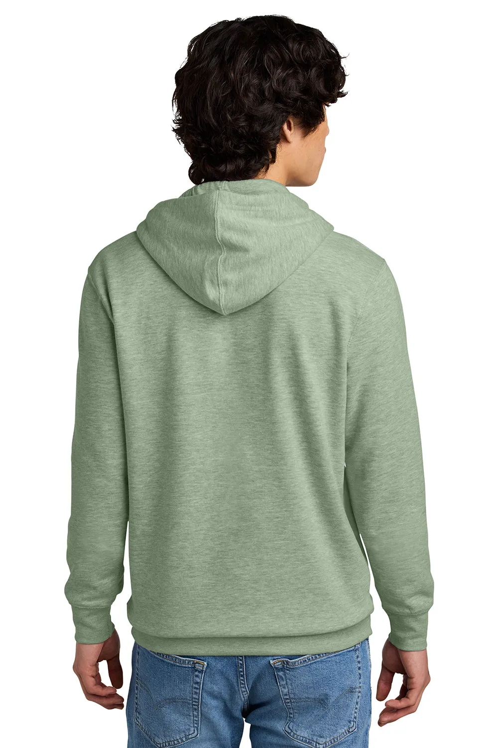 District Herren Sehr Wichtiger Fleece Kapuzenpullover Hoodie mit Kangaroo-Tasche - Heather Staubiger Salbei