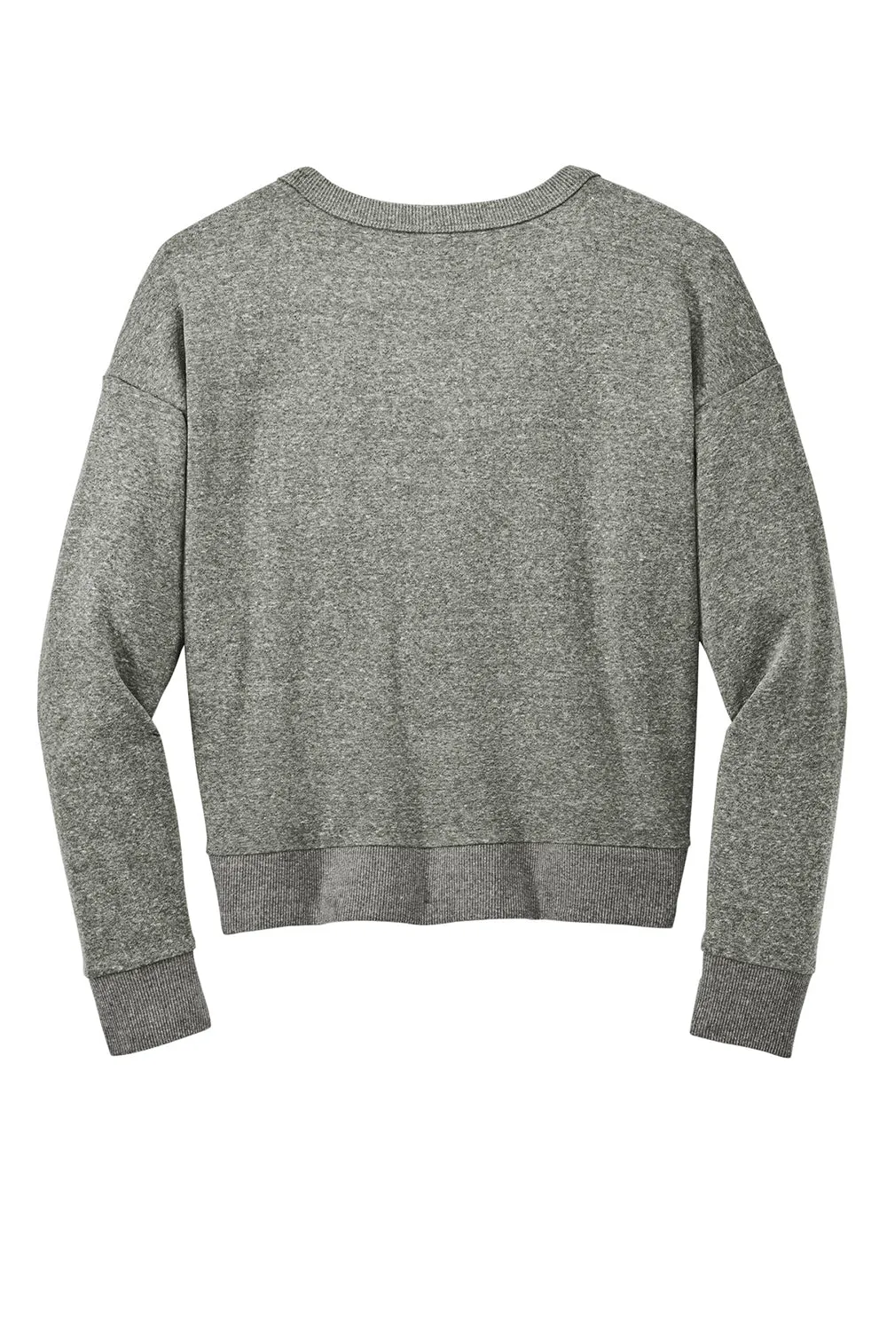 District Damen Perfektes Tri-Fleece V-Ausschnitt Sweatshirt - Heather Charcoal Grey