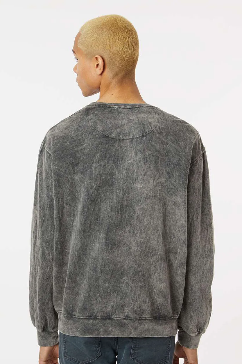 Dyenomite Herren Premium Fleece Mineral Wash Crewneck Sweatshirt - Grau Mineral Wash