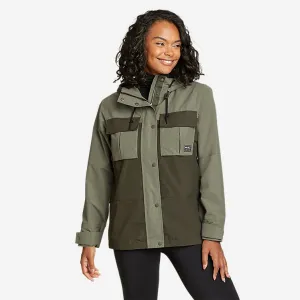 Eddie Bauer Damen Regenmantel Utility Wasserdicht - Grün Eddie Bauer