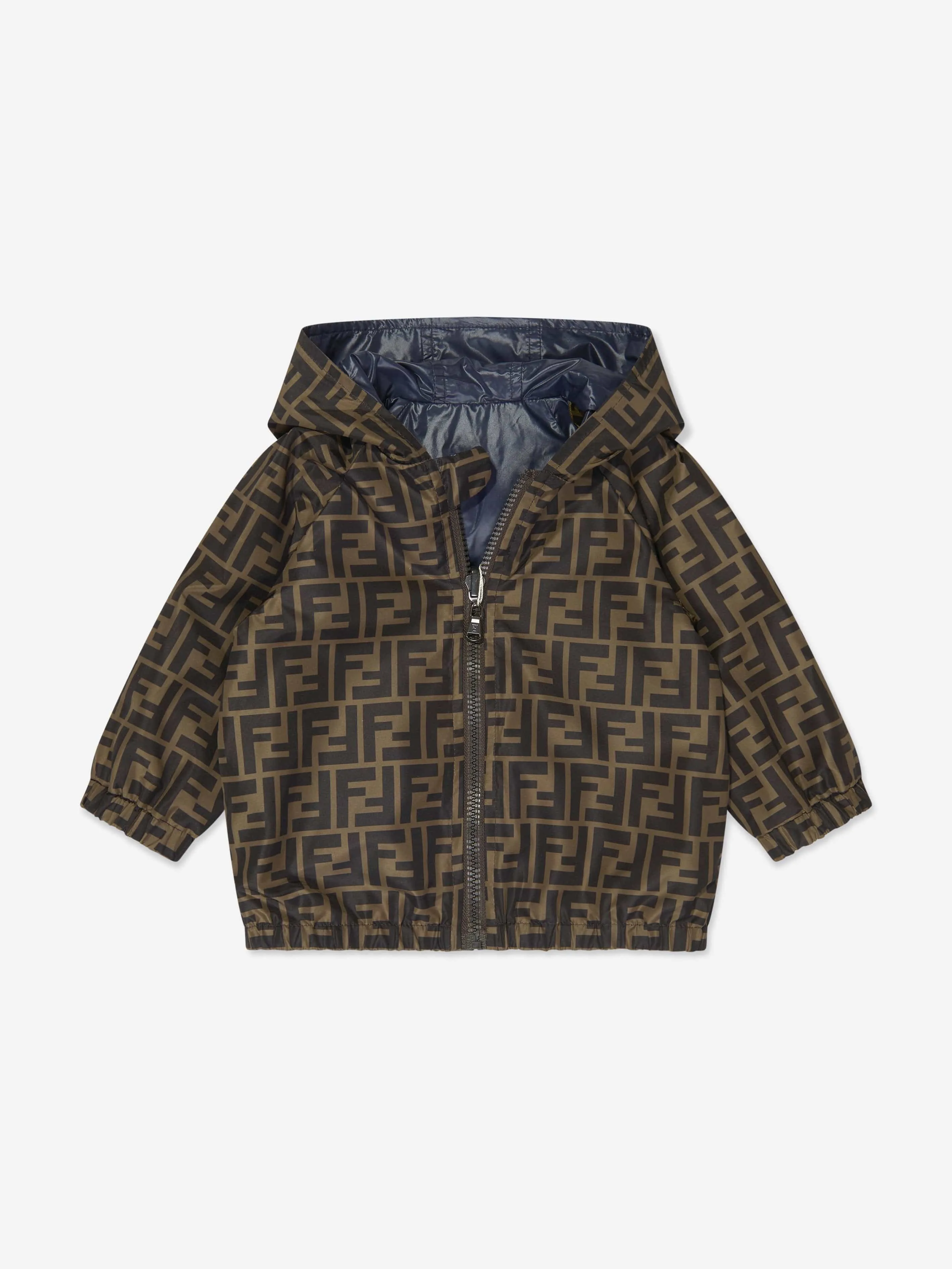 Fendi Baby Boys Reversible FF K-Way Jacke in Blau