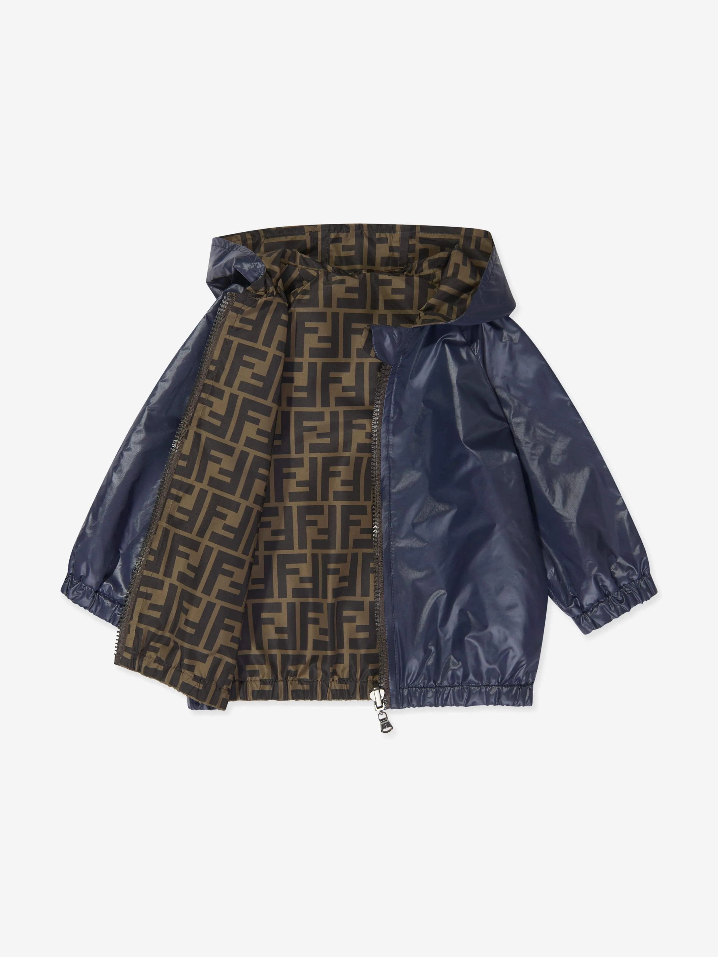 Fendi Baby Boys Reversible FF K-Way Jacke in Blau