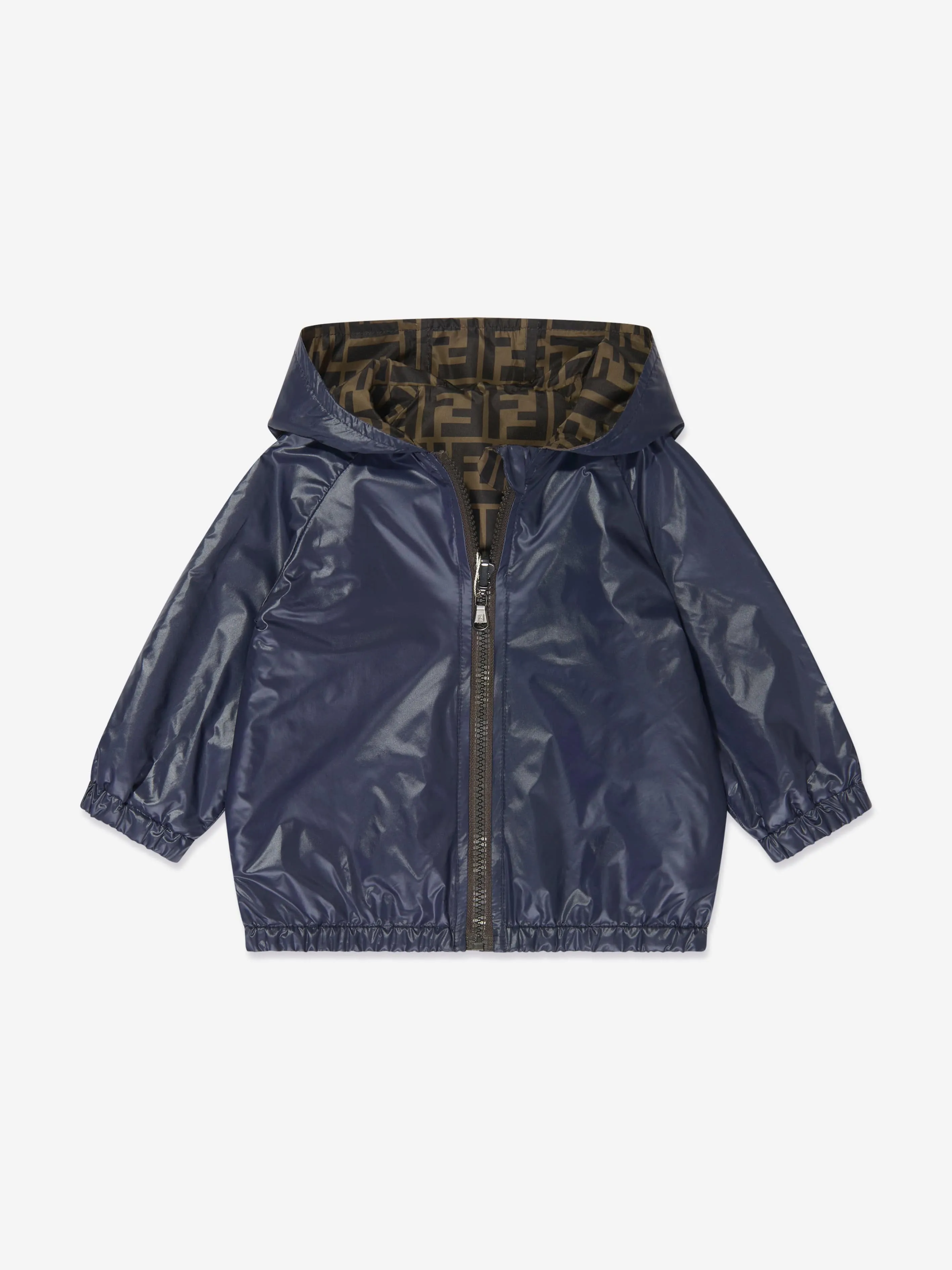 Fendi Baby Boys Reversible FF K-Way Jacke in Blau