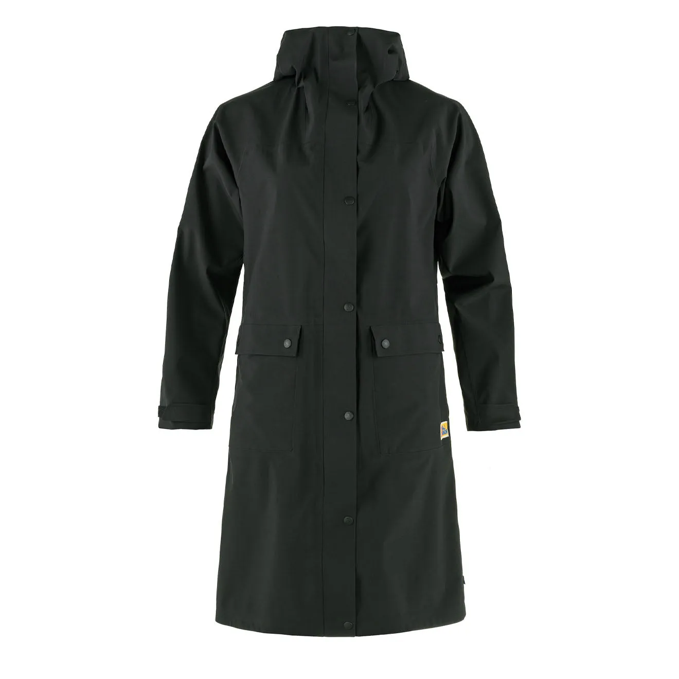 Fjallraven Damen Vardag Regenparka Schwarz