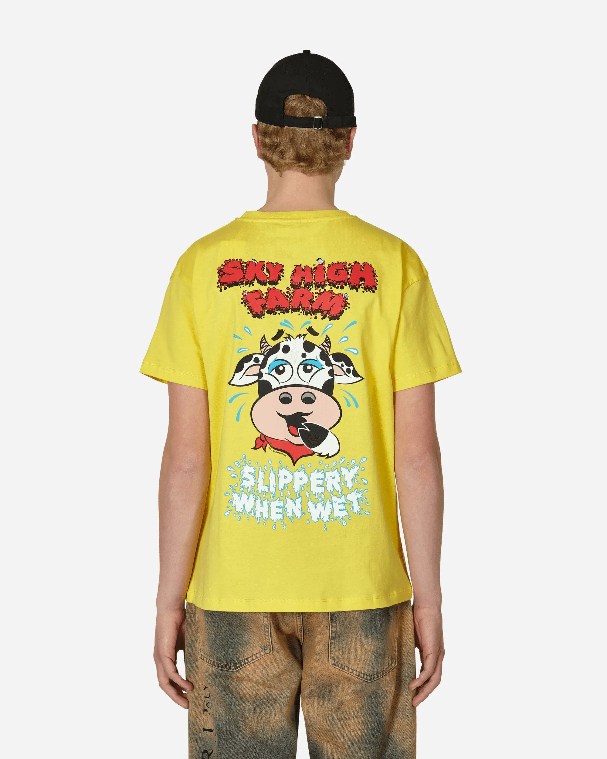 Flatbush Bedrucktes T-Shirt Gelb