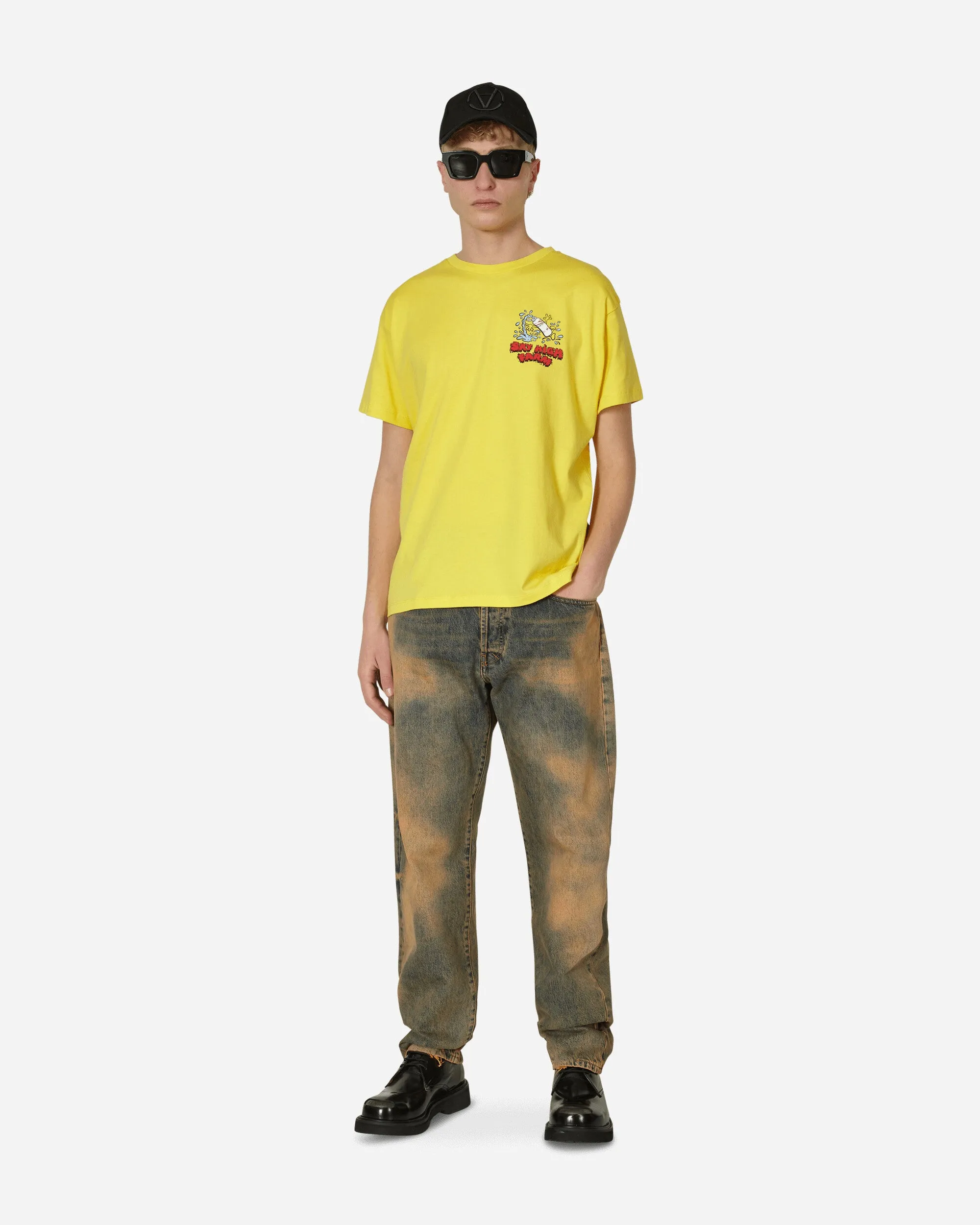 Flatbush Bedrucktes T-Shirt Gelb