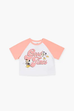 Forever 21 Mädchen Mickey Mouse T-Shirt (Kinder) Weiß/Mehrfarbig Forever 21