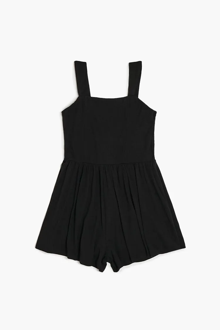 Forever 21 Mädchen Ärmelloser Romper (Kinder) Schwarz Forever 21
