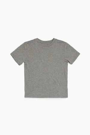 Forever 21 Kids Baumwoll-Rundhals-T-Shirt (Mädchen   Jungen) Heather Grau Forever 21