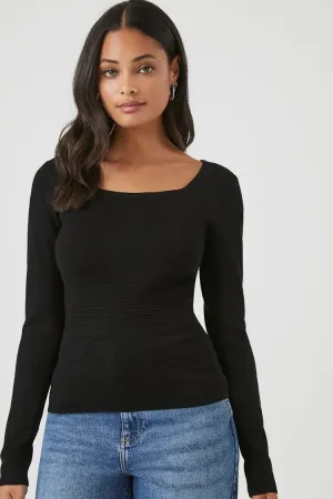 Forever 21 Strick Damen Figurbetontes Rundhalspullover Schwarz Forever 21