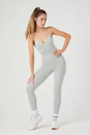 Forever 21 Damen Active Heathered Cami Jumpsuit Heather Grau Forever 21