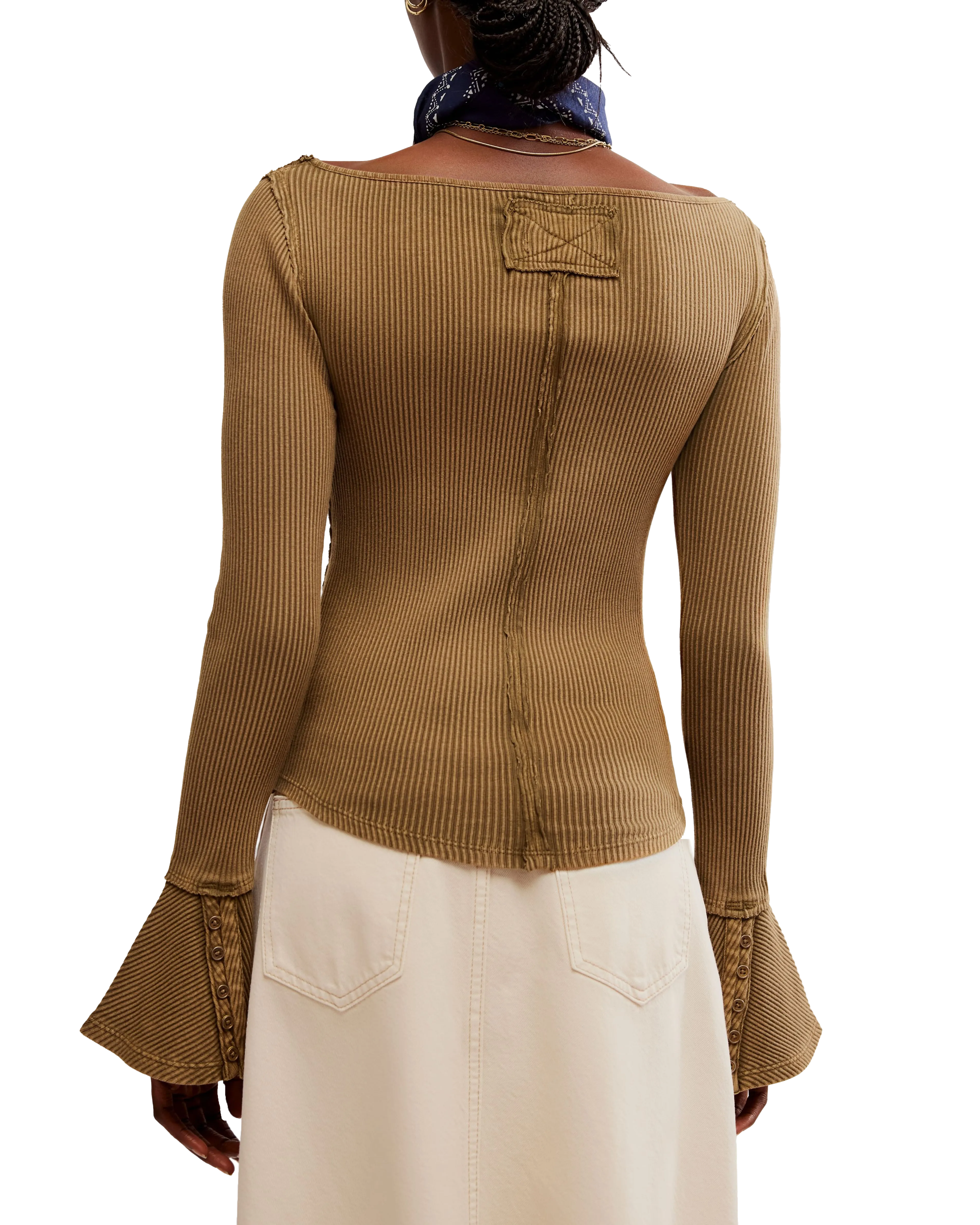 Free People Kleidung Soul Sister Schichtoberteil in Militäroliv