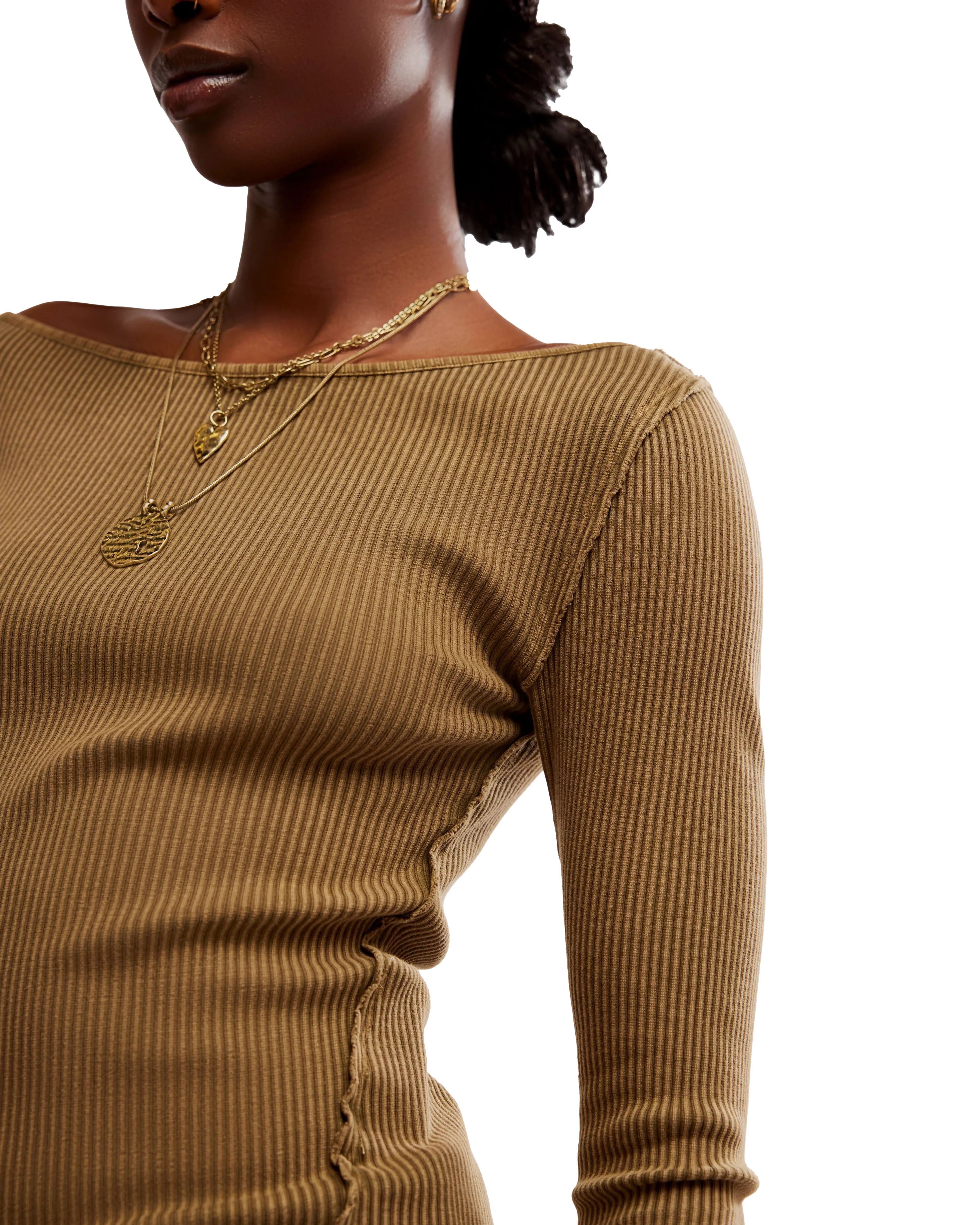 Free People Kleidung Soul Sister Schichtoberteil in Militäroliv