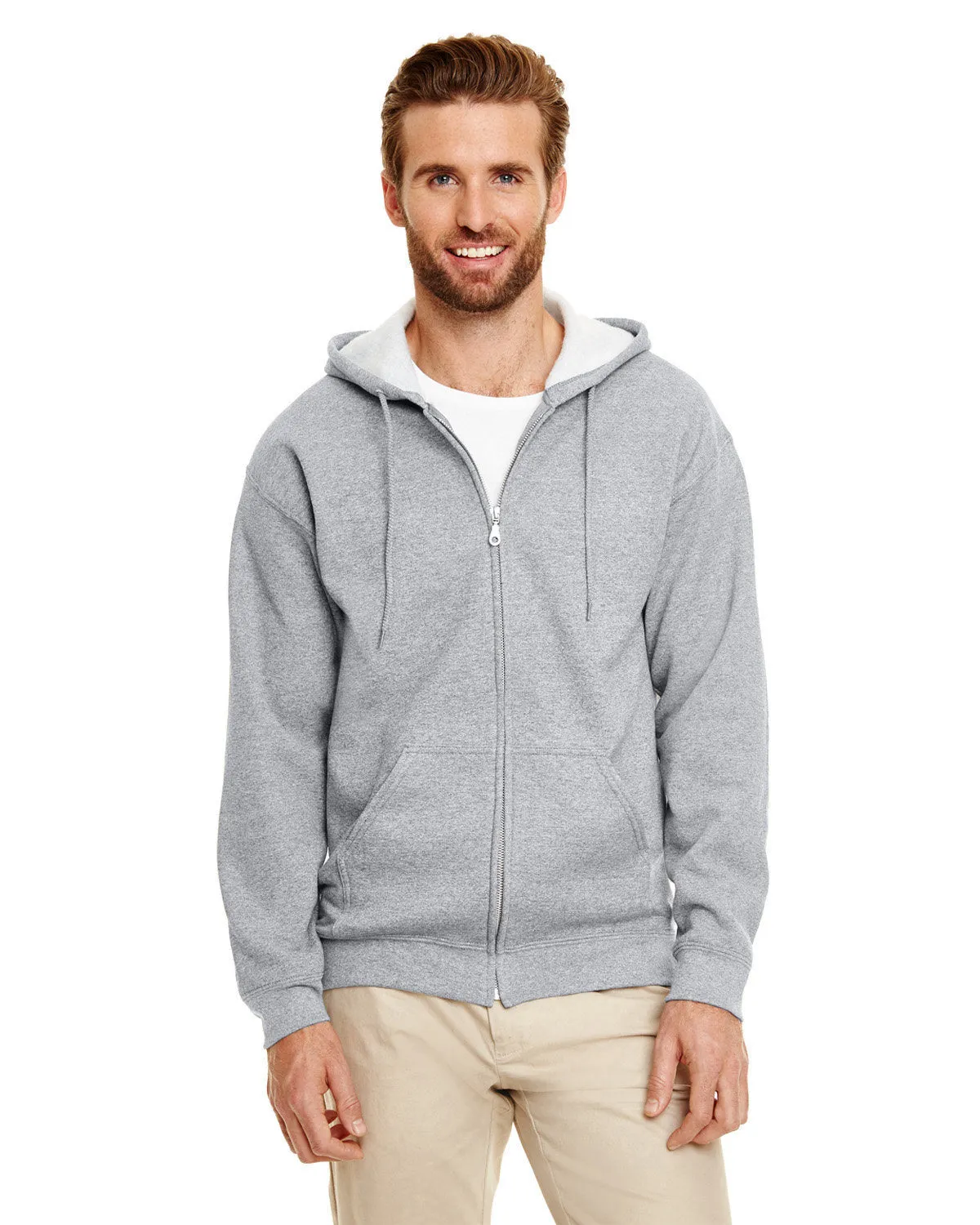 Gildan G186 Erwachsene Heavy Blend 50/50 Kapuzenpullover mit Reißverschluss