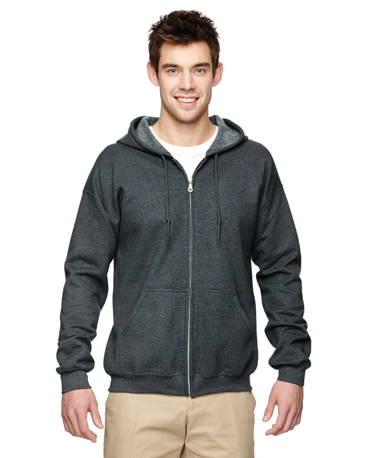 Gildan G186 Erwachsene Heavy Blend 50/50 Kapuzenpullover mit Reißverschluss