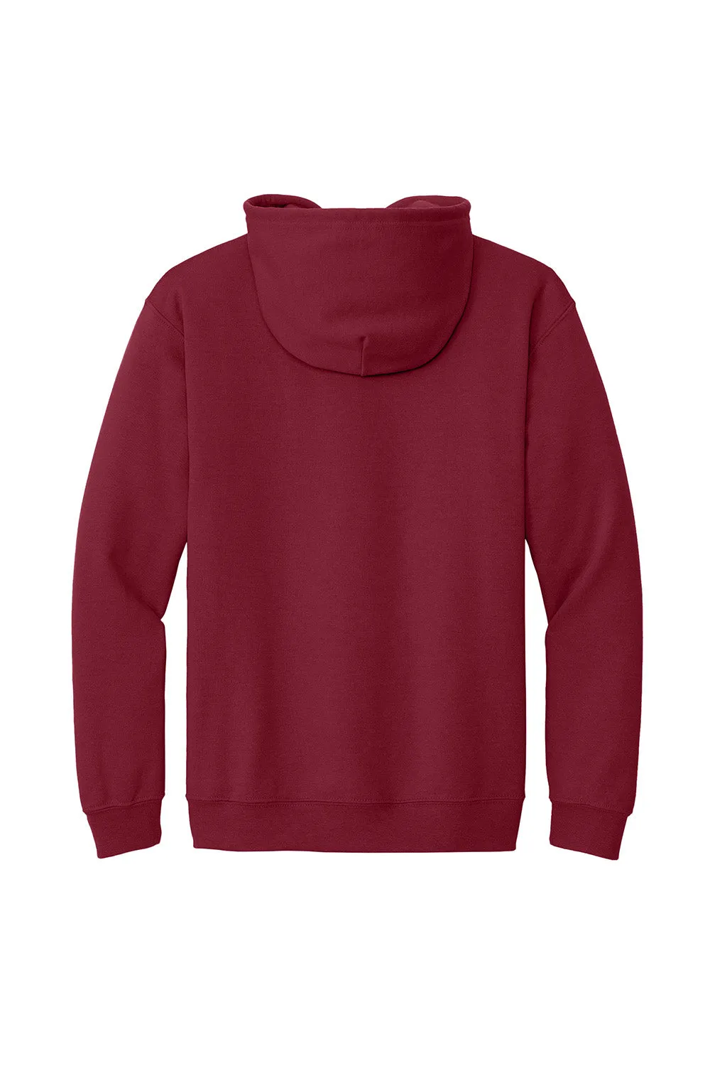 Gildan Herren Pullover mit Kapuze, pillenresistent, vollständig mit Reißverschluss und Taschen - Kardinalrot