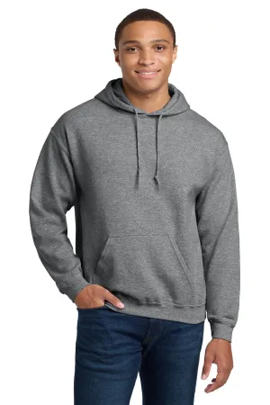 Gildan Herren Kapuzenpullover mit pillenresistentem Material und Beuteltasche - Heather Graphitgrau