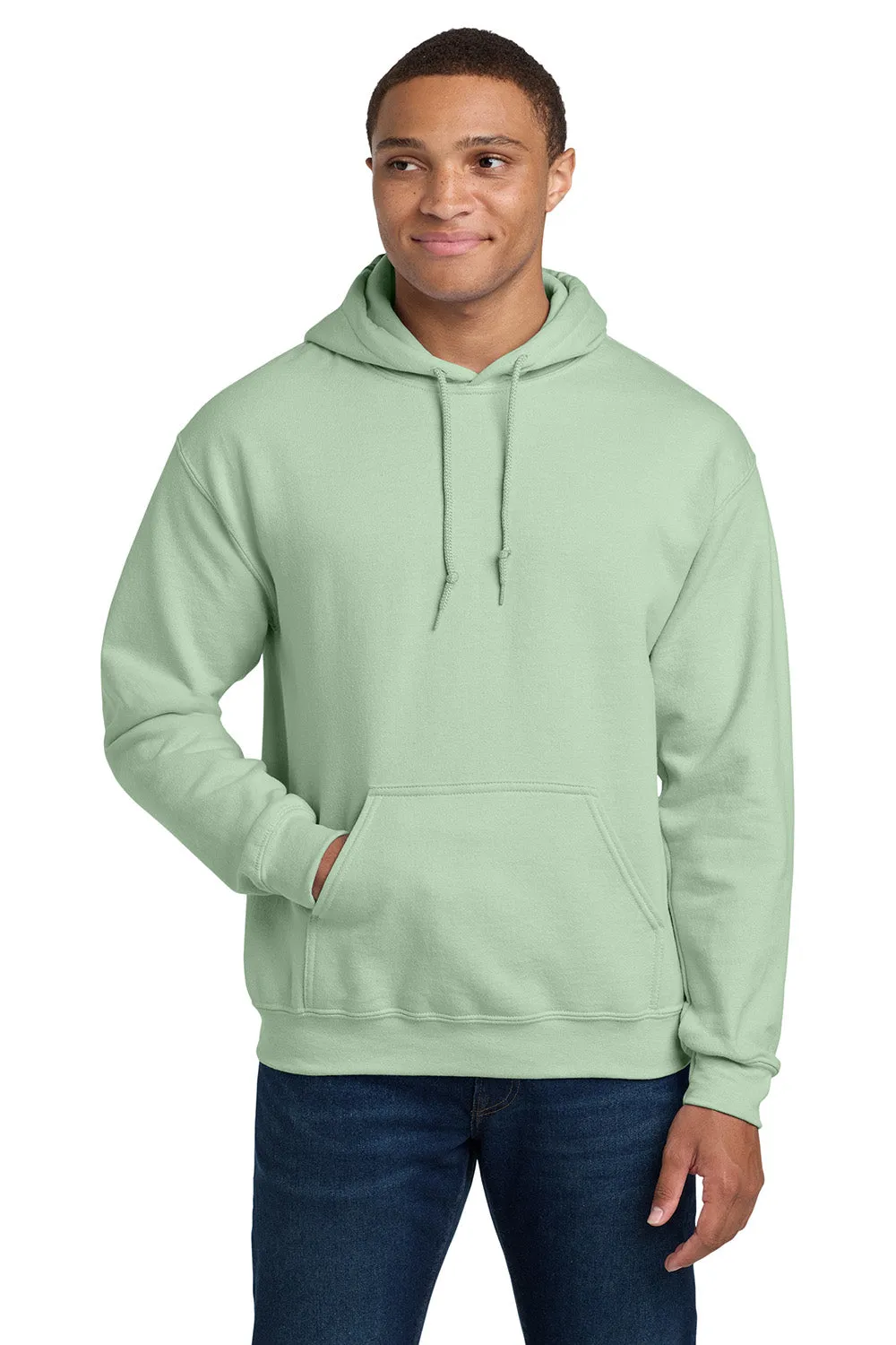 Gildan Herren Kapuzenpullover mit pillenresistentem Stoff und Kangaroo-Tasche - Minzgrün