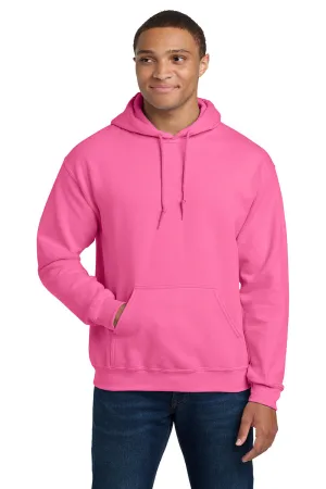 Gildan Herren Kapuzenpullover mit pillenresistentem Material und Eingrifftasche - Sicherheitsrosa