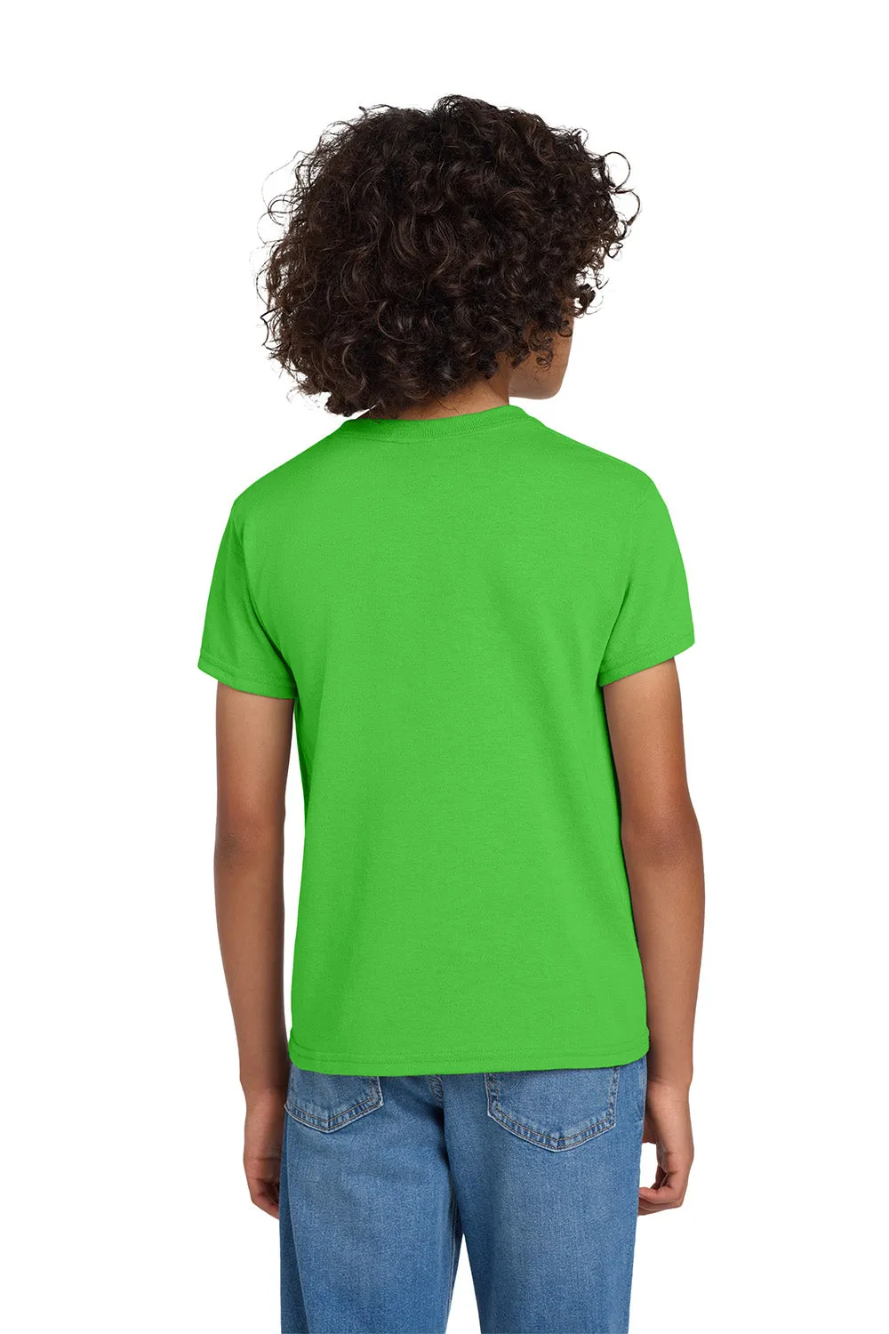 Gildan Youth DryBlend Feuchtigkeitstransportierendes Kurzarm-Crewneck-T-Shirt - Elektrisches Grün