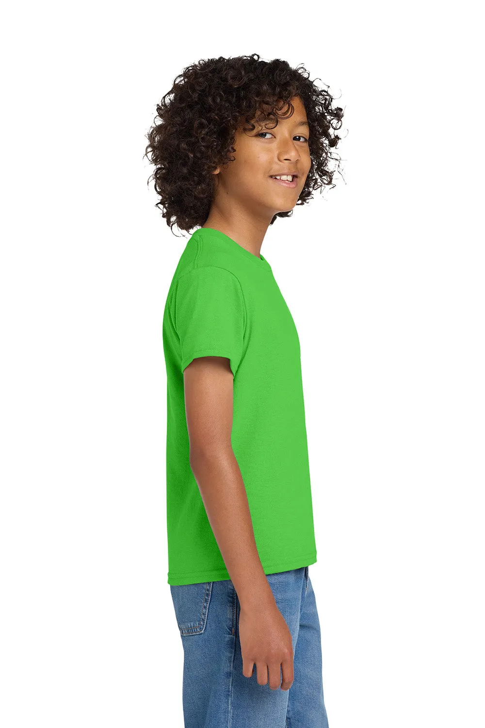Gildan Youth DryBlend Feuchtigkeitstransportierendes Kurzarm-Crewneck-T-Shirt - Elektrisches Grün