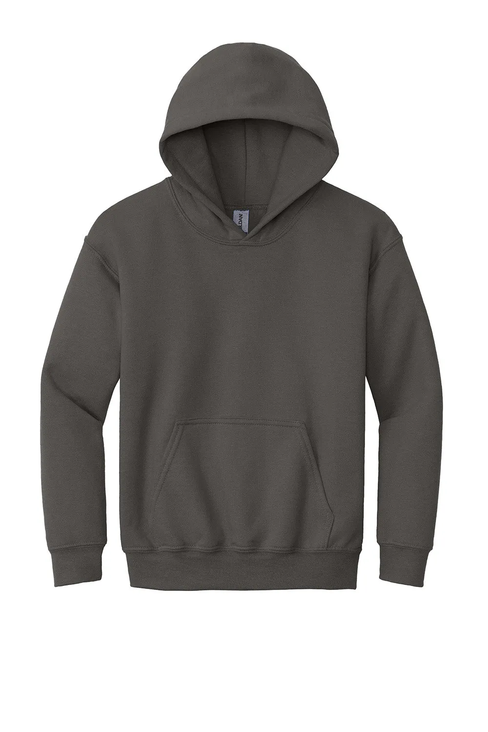 Gildan Jugendliche Pillenresistente Kapuzenpullover Hoodie mit Beuteltasche - Kohlegrau