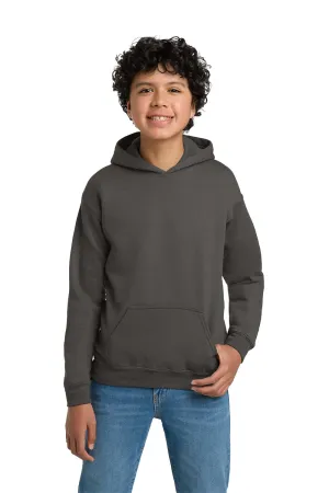 Gildan Jugendliche Pillenresistente Kapuzenpullover Hoodie mit Beuteltasche - Kohlegrau