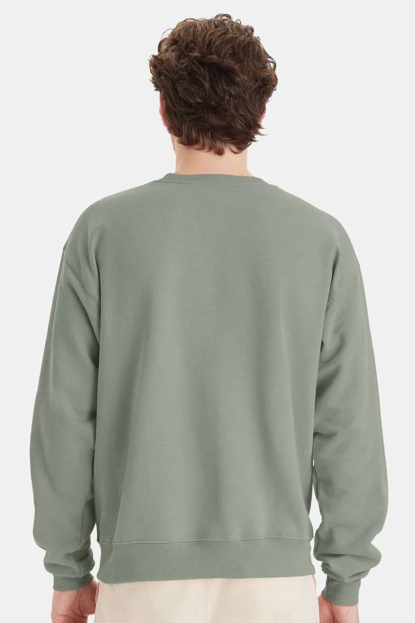 Hanes Herren EcoSmart Print Pro XP pillingresistente Fleece-Crewneck-Sweatshirt - Steinwäsche Grün