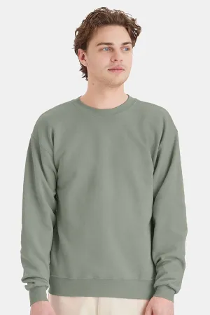 Hanes Herren EcoSmart Print Pro XP pillingresistente Fleece-Crewneck-Sweatshirt - Steinwäsche Grün