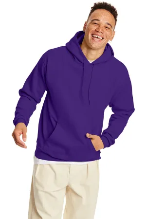 Hanes Herren EcoSmart Print Pro XP pillresistente Kapuzenpullover Hoodie mit Beuteltasche - Athletic Purple