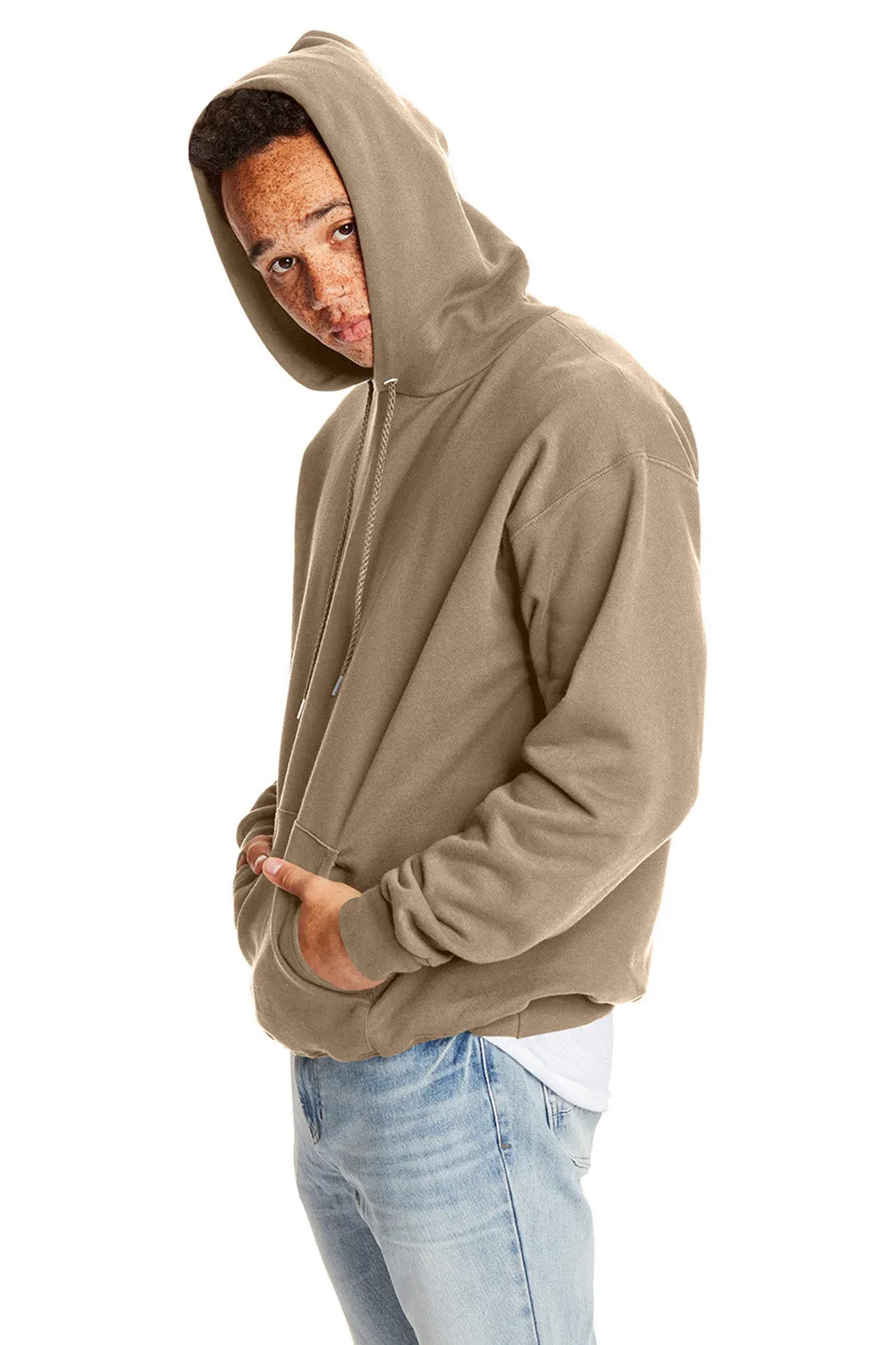 Hanes Herren Ultimate Cotton PrintPro XP pillenbeständiger Kapuzenpullover mit Kangaroo-Tasche - Kiesel