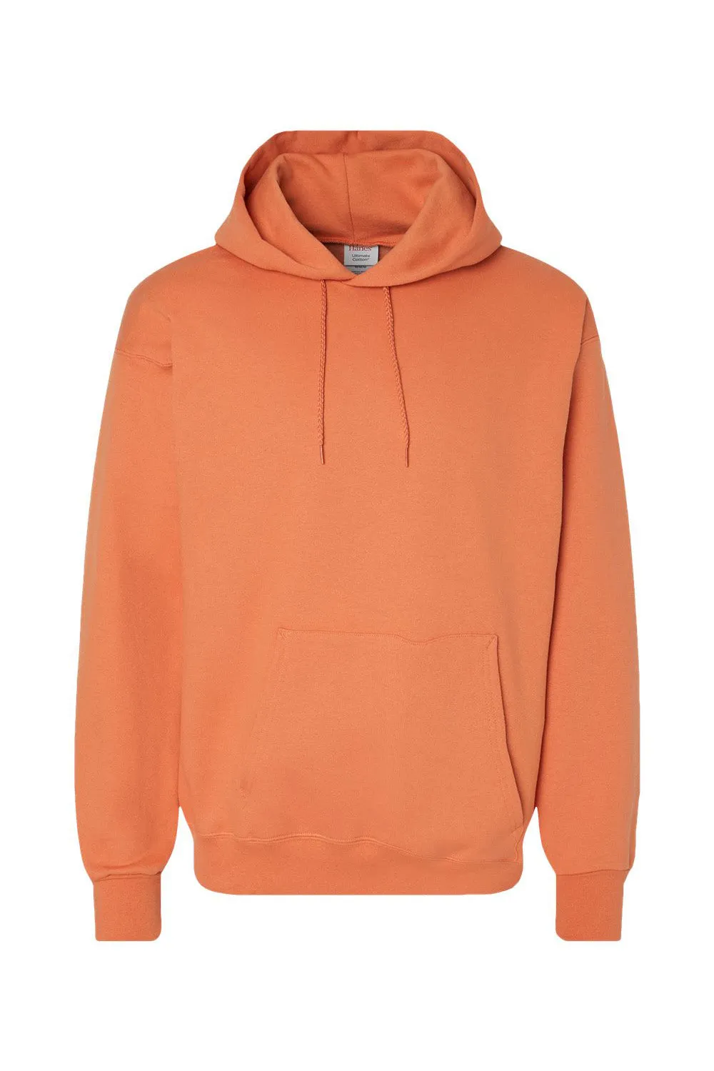 Hanes Herren Ultimate Cotton PrintPro XP pillenbeständiger Kapuzenpullover mit Sacktasche - Kürbisorange