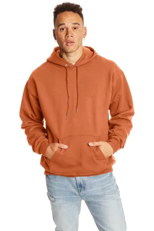 Hanes Herren Ultimate Cotton PrintPro XP pillenbeständiger Kapuzenpullover mit Sacktasche - Kürbisorange