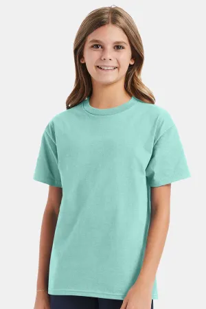 Hanes Youth ComfortSoft Kurzarm T-Shirt mit Rundhalsausschnitt - Frisches Minzgrün
