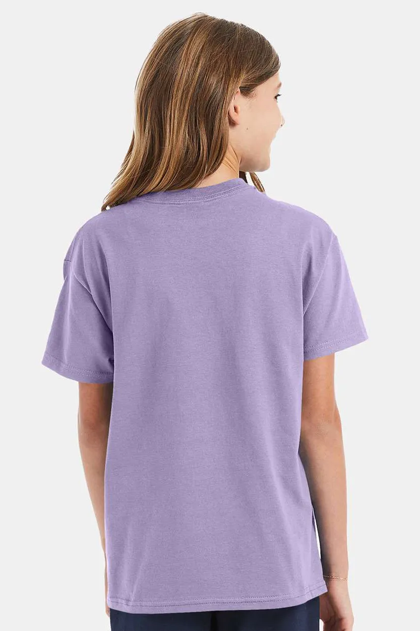 Hanes Youth ComfortSoft Kurzarm Rundhals T-Shirt - Lavendel Lila