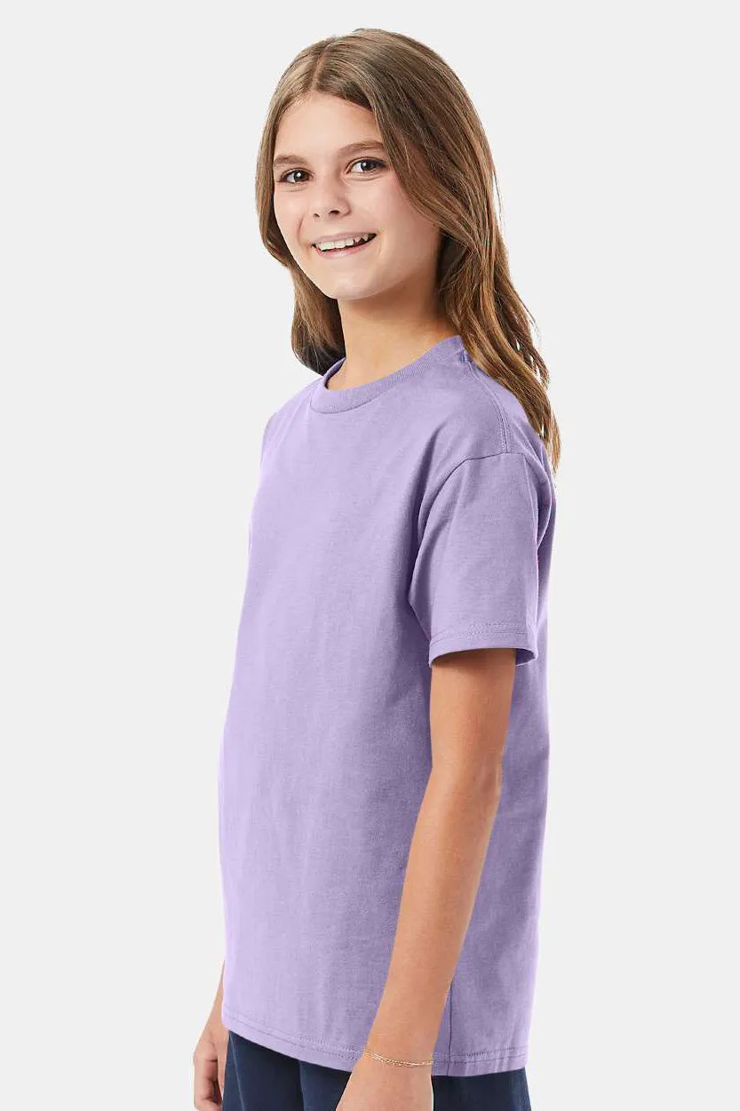 Hanes Youth ComfortSoft Kurzarm Rundhals T-Shirt - Lavendel Lila