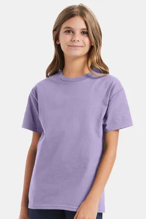 Hanes Youth ComfortSoft Kurzarm Rundhals T-Shirt - Lavendel Lila