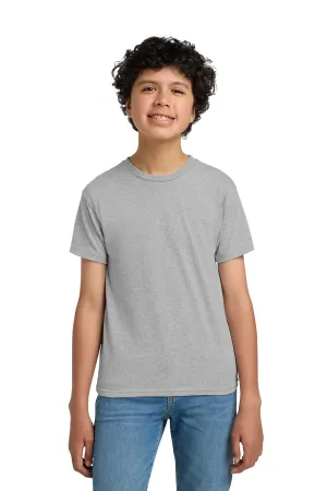 Hanes Youth EcoSmart Kurzarm-Rundhals-T-Shirt - Hellstahlgrau