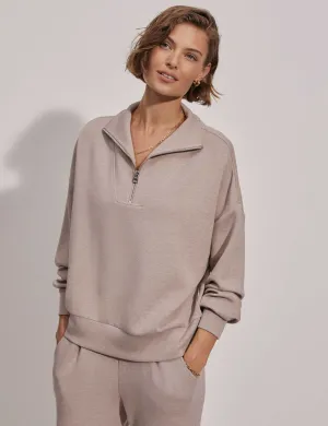 Hawley Half-Zip Sweatshirt - Taupe Marl