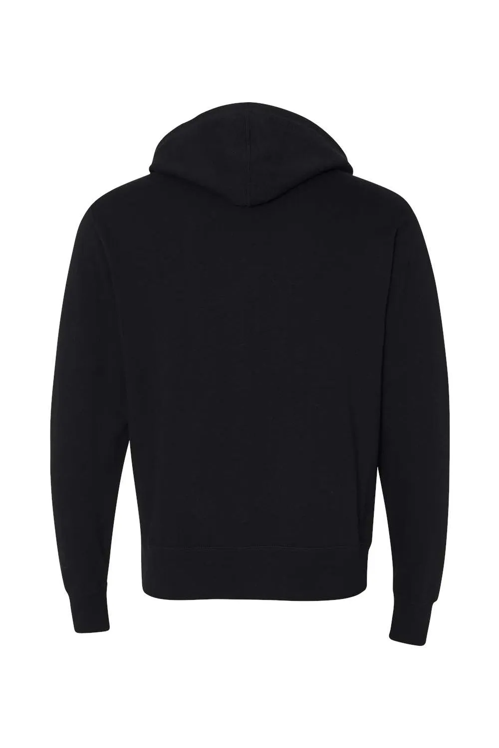 Independent Trading Company Herren French Terry Kapuzenpullover mit Reißverschluss und Taschen - Schwarz
