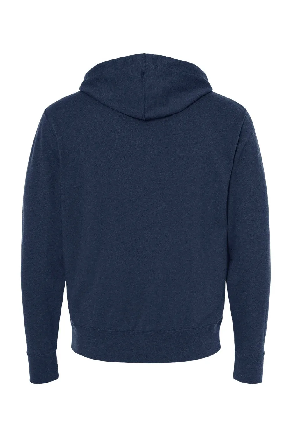 Independent Trading Company Herren French Terry Full Zip Kapuzenpullover mit Taschen - Heather Navy Blau