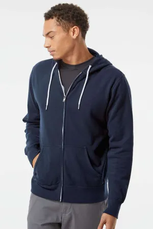 Independent Trading Company Herren Kapuzenpullover mit Reißverschluss und Taschen - Klassisches Marineblau