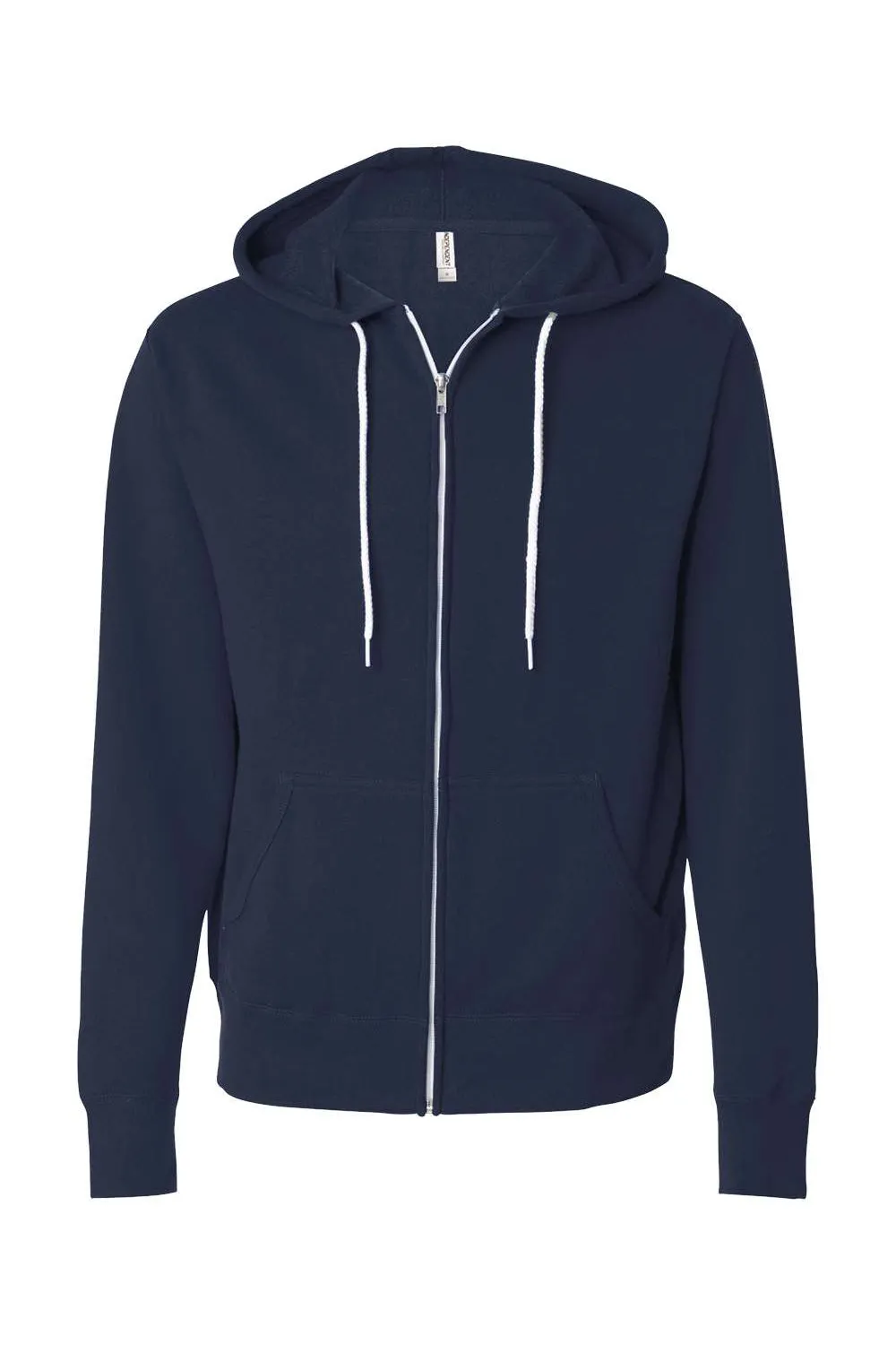 Independent Trading Company Herren Kapuzenpullover mit Reißverschluss und Taschen - Klassisches Marineblau