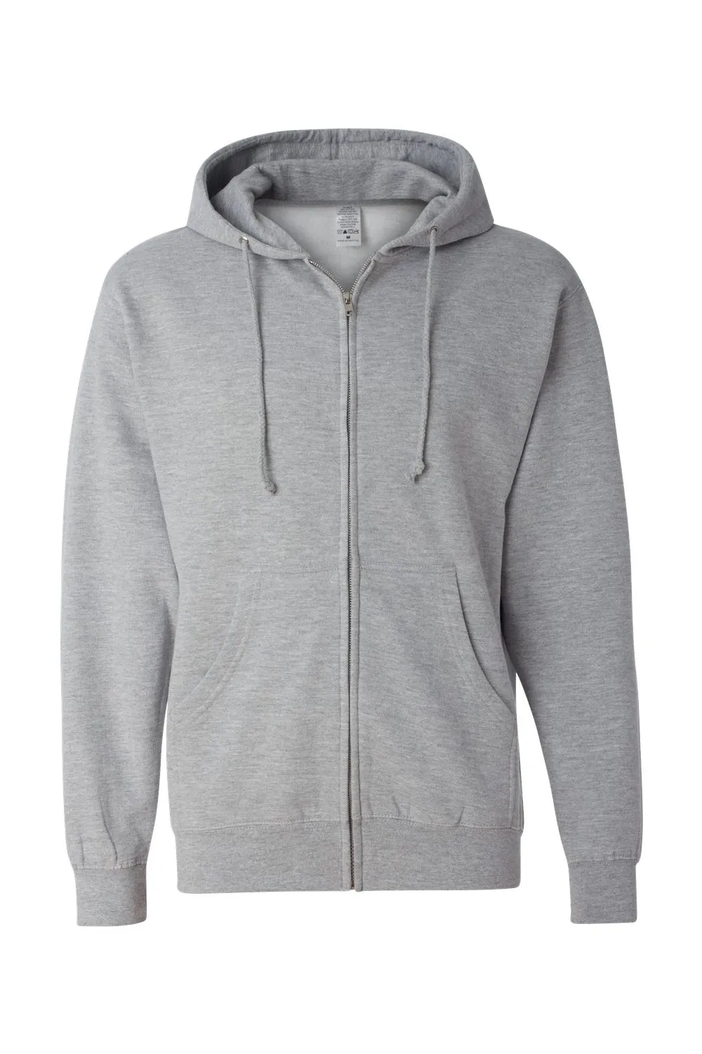 Independent Trading Company Herren Kapuzenpullover mit Reißverschluss und Taschen - Heather Grau