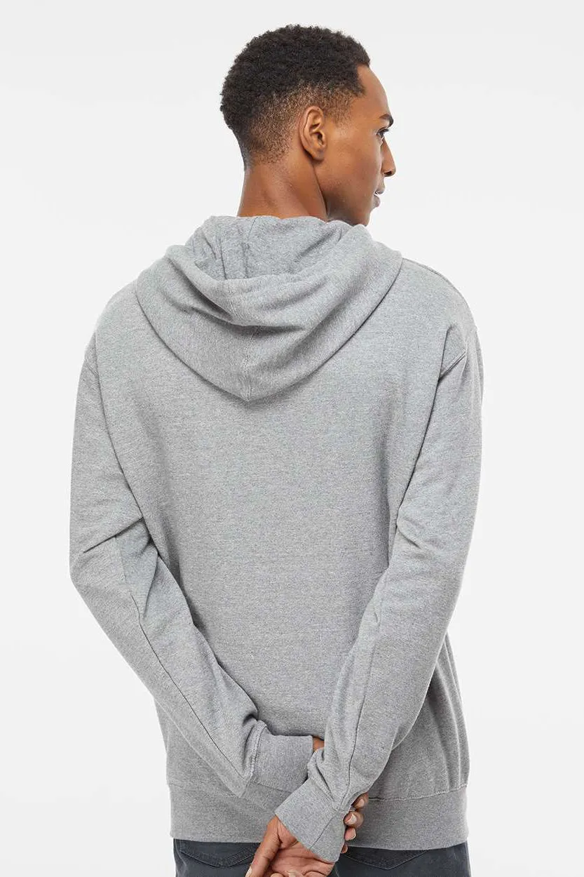 Independent Trading Company Herren Kapuzenpullover mit Reißverschluss und Taschen - Heather Grau