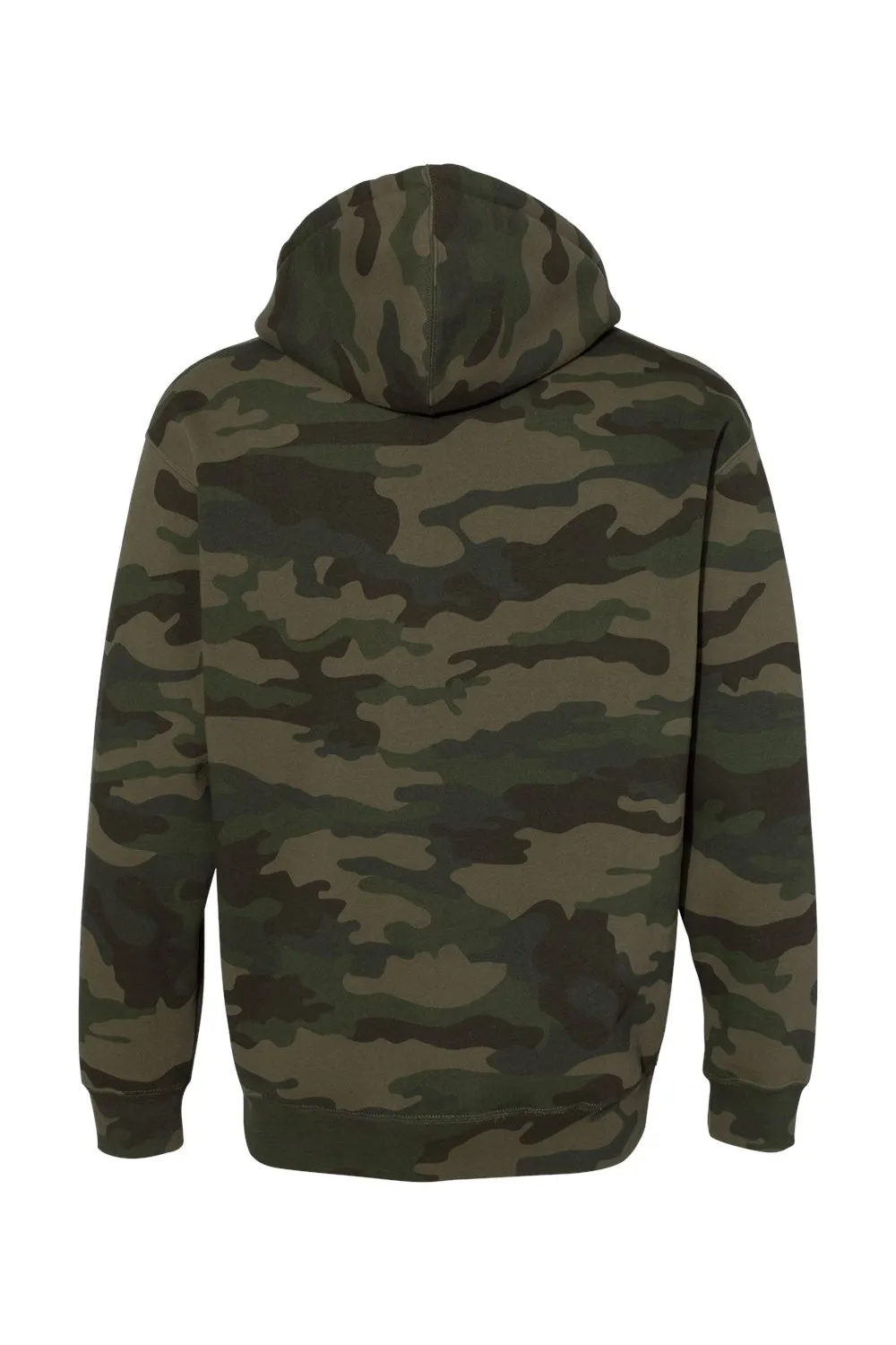 Independent Trading Company Herren Kapuzenpullover Hoodie mit Kangaroo-Tasche - Waldgrün Camo